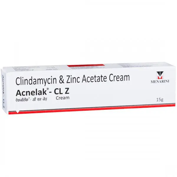 Acnelak-CLZ 15gm- Clindamycin/Zinc acetate Cream