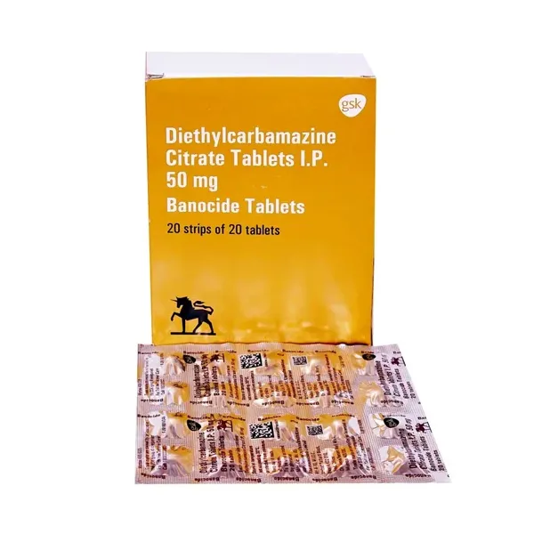 Banocide 50mg - Diethylcarbamazine Tablet
