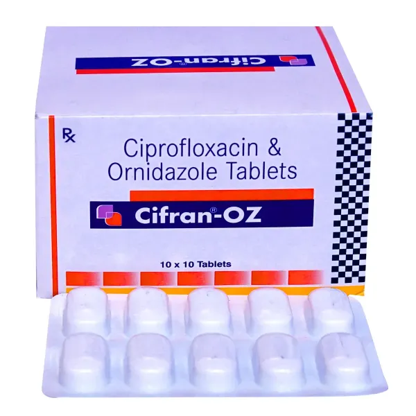Cifran OZ Tablet - Ciprofloxacin/Ornidazole