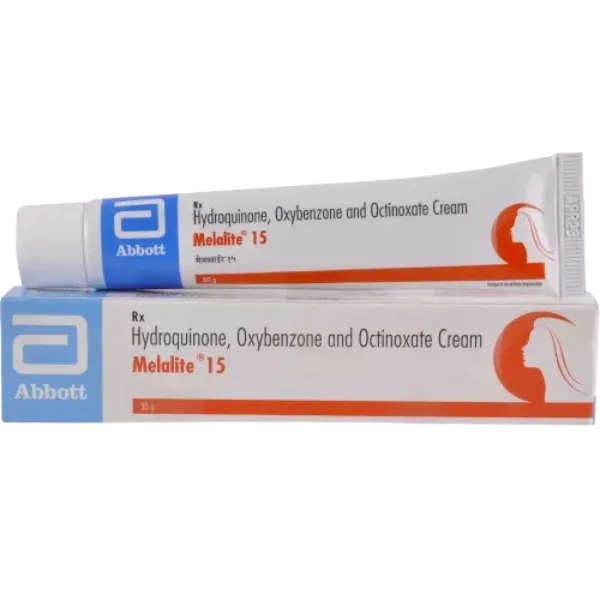 Melalite 15 Cream - Hydroquinone/Octinoxate/Oxybenzone