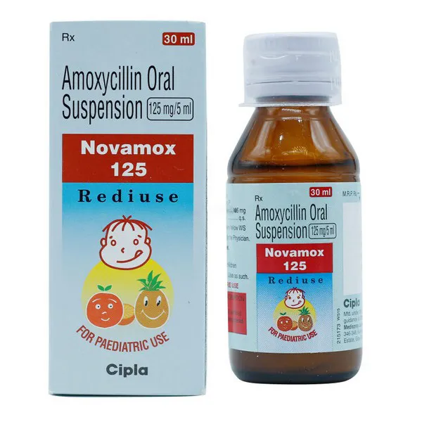 Novamox Syrup 125 Mg - Amoxycillin 125Mg
