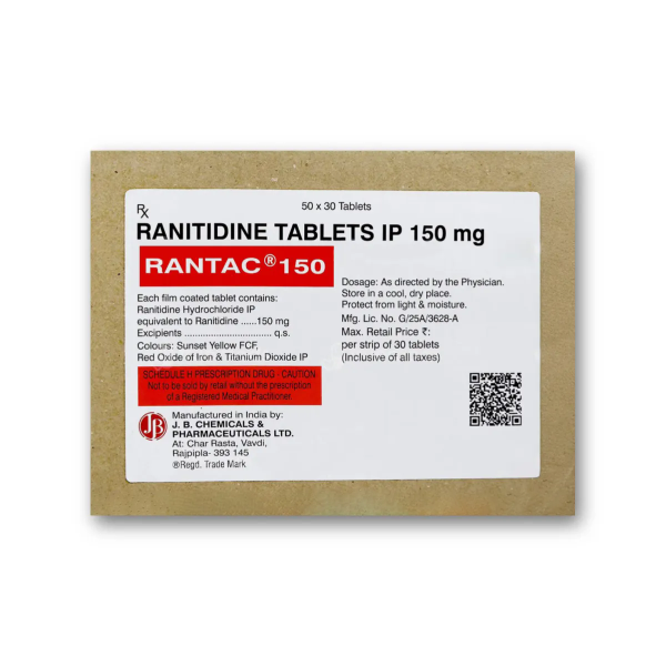 Rantac 150mg - Ranitidine Tablet