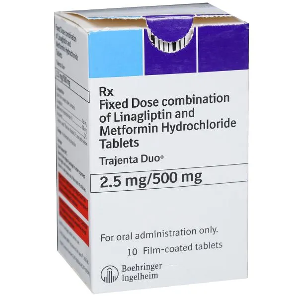 Trajenta Duo - Linagliptin 2.5mg + Metformin 500mg