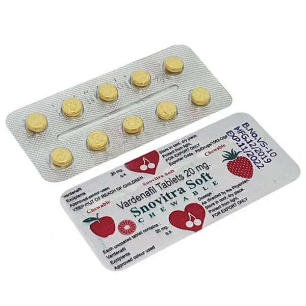 SNOVITRA SOFT 20MG - VARDENAFIL SOFT CHEWABLE 20MG