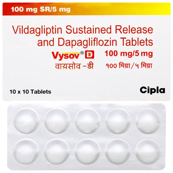 Vysov D - Vildagliptin 100mg + Dapagliflozin 5mg